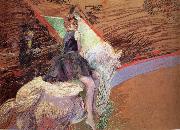 in the circus Fernando, horseman on Weibem horse Henri  Toulouse-Lautrec